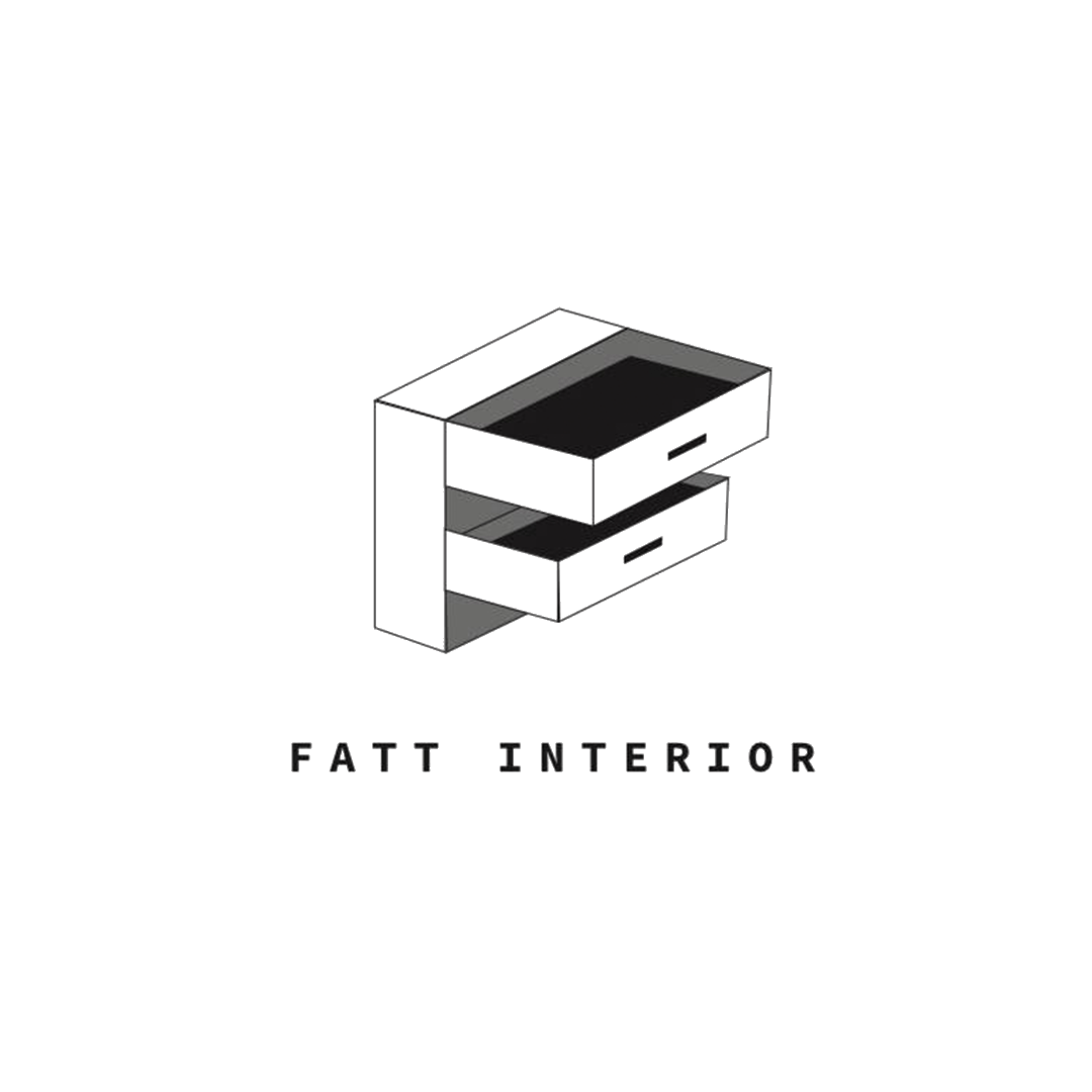 FATT Interior black and white modern desk illustration